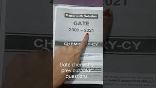 Gate chemistry previous year question paper | Career endeavour| best book