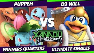 Xanadu Homecoming Winners Quarters - Puppeh (Pokemon Trainer) Vs. D3_Will (Dedede) Smash Ultimate