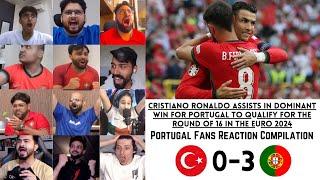 PORTUGAL Fans Crazy Reactions to TÜRKIYE 0-3 PORTUGAL | EURO 2024 | Group F Matchday 2 | 22-06-2024