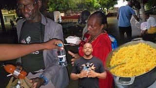 We fed over 60 homeless persons  downtown today | gave them clothes and shoes | Sponsored |