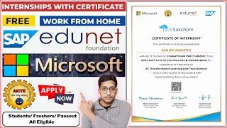 Microsoft SAP Online Internship Phase 4 with Certificate 2025 | Work From Home | No exam No fees 