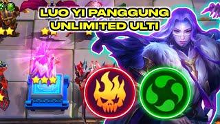 LUO YI UNLIMITED ULTI TIADA HENTI | COMBO ELEMENTALIST + INFERNO | MAGIC CHESS MLBB