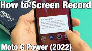 Moto G Power (2022): How to Use Screen Record + Tips (using Mic, Media Sounds, View Finger, etc)