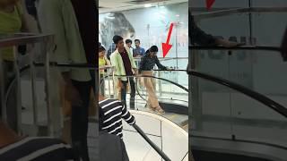 Humanity test prank on escalator  #humanity #shorts #funny #prank