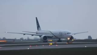 Pakistan International  PIA Boeing 777 PK702 AP-BHW PIA702 taxiing & takeoff Manchester 20/3/17