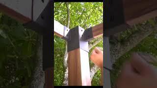 Backyard Makeover DIY | One Day Pergola Installation #shorts #backyard #pergola #diyprojects #howto