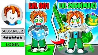 Upgrading My SUBSCRIBER Account But Every 100 Levels I Have To Roll A Fruit in Blox Fruits