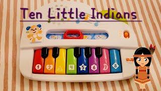 Ten Little Indians on a kids toy piano