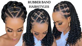 2 QUICK & EASY RUBBER BAND HAIRSTYLE ON  NATURAL HAIR / TUTORIALS / Protective Style / Tupo1