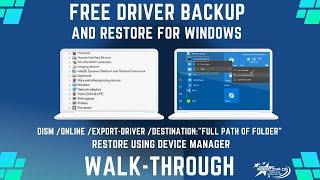 Easy and Free Driver Backup and Restore - Walk-through and Tutorial