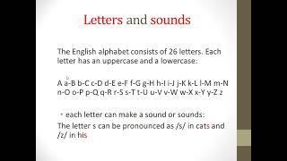 English letters, sounds and phonemes