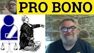  Pro Bono - Pro Bono Meaning - Legal English - Pro Bono Examples