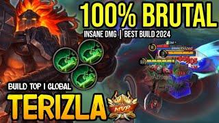 TERIZLA BEST BUILD 2024 | BUILD TOP 1 GLOBAL TERIZLA GAMEPLAY | MOBILE LEGENDS