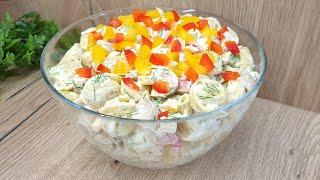 Toadstool salad with mushrooms  insanely delicious and quick to prepare  guests love it 