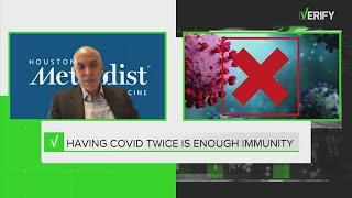 No, getting COVID-19 twice is not enough immunity to skip the vaccine | VERIFY