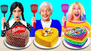 Wednesday vs Grandma Cooking Challenge | Funny Challenges by Fun Teen