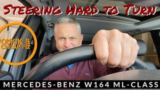 Mercedes Power Steering Hard to Turn When Driving Slowly - DIY FIX - ML350 ML320 ML300 GL