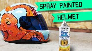 How I spray paint a motorcycle helmet || octopus painting