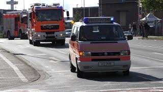 [Feuerwehrschule auf Einsatzfahrt] ELW und Doppel HLF Feuerwehr Hannover Wache 9 Feuerwehrschule