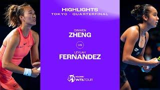 Zheng Qinwen vs. Leylah Fernandez | 2024 Tokyo Quarterfinal | WTA Match Highlights