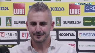 22a Giornata: Cucine Lube Civitanova - Yuasa Battery Grottazzolina 3-0. Coach Ortenzi.