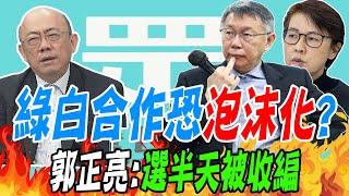 綠白國會合作恐"泡沫化"?她預謀選北市長? 郭正亮:選半天被收編!被選民看不起｜直言不想跟"它"合作!游淑慧:不演了!"4條件假的"