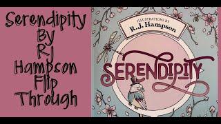 Flip through of Rj Hamptons new book, Serendipity  / Adult Colouring  /Adult Coloring