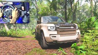 LAND ROVER DEFENDER Realistic Driving - Forza Horizon 5 (Steering Wheel + Paddle Shifter) Gameplay