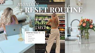 MONTHLY RESET ROUTINE!  (cleaning, closet declutter, goal setting + healthy habits!)