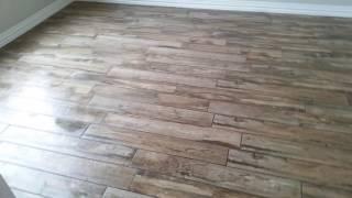 Wood Look Tile Installation by HOUSTON TILE WORKS