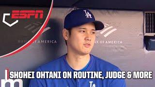 Shohei Ohtani on his batting routine, facing Aaron Judge, his rehab program and more ️ | ESPN MLB