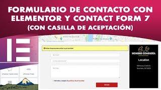 Crea un FORMULARIO DE CONTACTO con Elementor (versión gratuita) y Contact Form 7 en WordPress