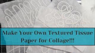 EASY DIY Faux Beehive Textured Mulberry Rice Paper DUPE, Washi Kozo Lace Collage Art #mixedmedia