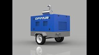 OPPAIR 125cfm 245psi diesel portable air compressor