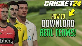 How to Download the Real Teams in Cricket 24!
