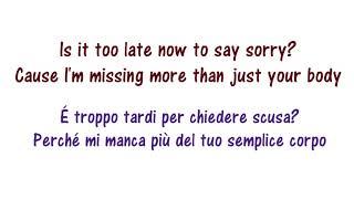 Justin Bieber - Sorry Testi Italiani e Inglese / Lyrics English and Italian (Traduzione)