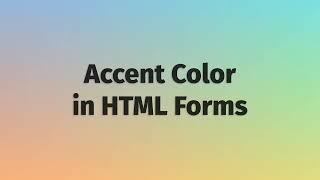 1-minute CSS tip: accent-color