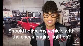 Driving with the check engine light on