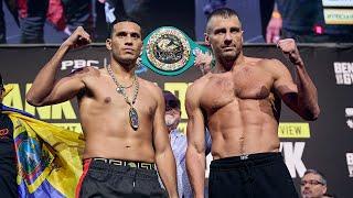 David Benavidez vs Oleksandr Gvozdyk on weight for 175 lbs title @PremierBoxingChampions