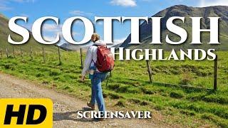 Relaxing Scottish Highlands Screensaver | Scotland Travel Drone Video | 4K UHD Drone Footage