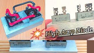 How To Convert AC To DC | Diy High Amp Diode Rectifier Making | Diode Connection | How To Use Diode.