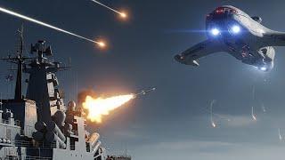 военный корабль пос случайности атаковал НЛО место дрона