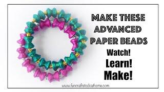 Paper Jewellery Making - Advanced Paper Beads Tutorial - Make Diablo Beads From Paper (2019)