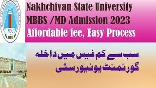 Nakhchivan State University | MBBS/MD Admission 2023 #Azerbaijan