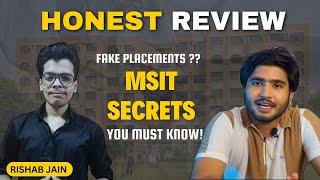 MSIT Student Honest Review || College Placement - Real Or Fake !! @rishabhjainofficiall