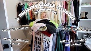 an EXTREME closet clean out *getting rid of half my clothes*