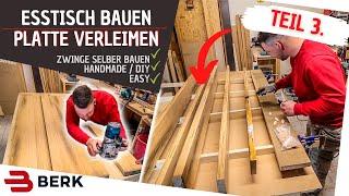 Esstisch selber bauen / Teil 3... Tischplatte verleimen