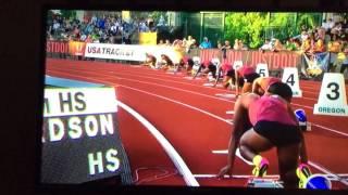 Tamari Davis 200 meter time 23.21 @ the Prefontaine Classic Eugene Oregon