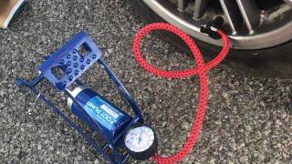 ADVANTAGES of a FOOT pump compressor to pump up your car tires (air master)