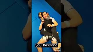 TikTok Female MMA Practitioner chokes a man#shorts #chokeout#girlpower #rearnakedchoke #sleeperhold